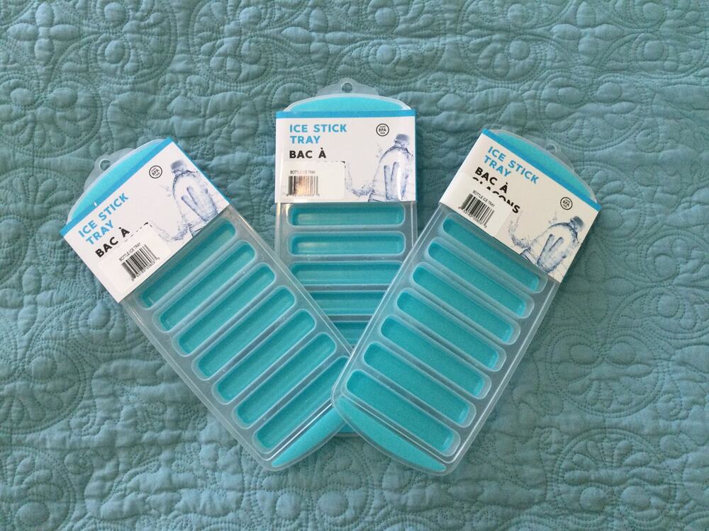 Jacent Ice Stick Tray for bottle water ice BPA free lot of 3 NWT